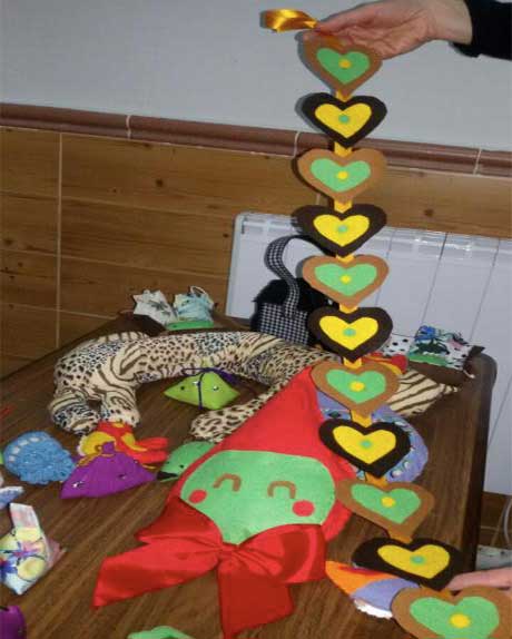Small presents in fabric