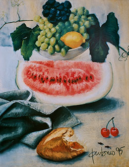 Bodegón. Pintura al pastel sobre papel (50x65 cm.)